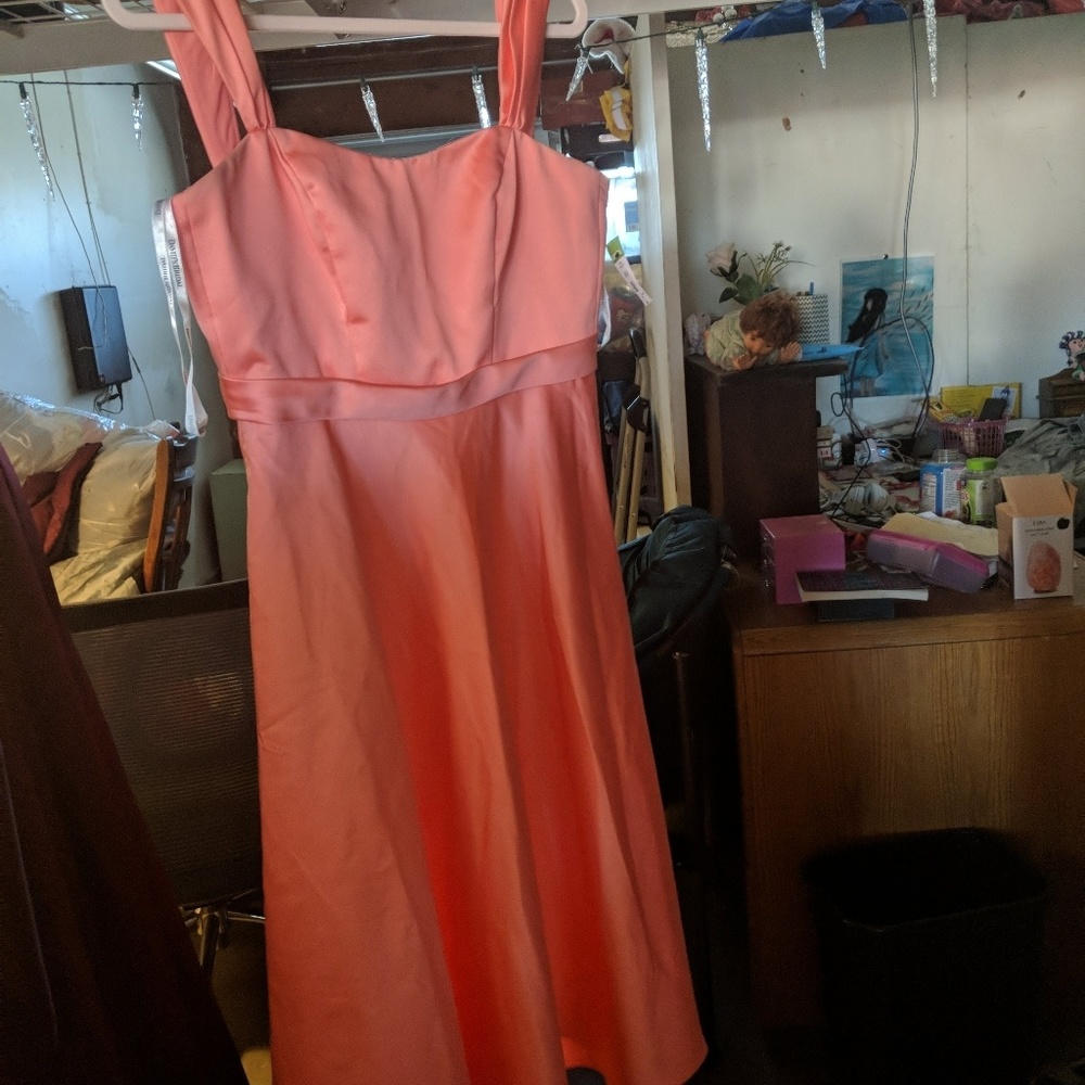 Davids bridal tea legth briads maid dress